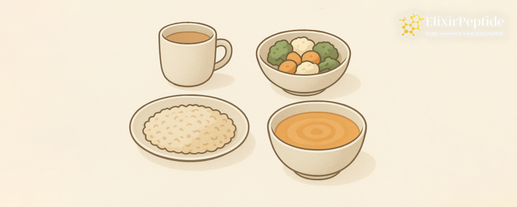 Пример простых и мягких блюд 