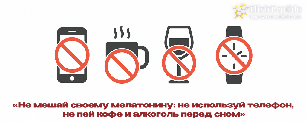 Не мешай своему мелатонину- не используй телефон не пей кофе и алкоголь перед сном..png