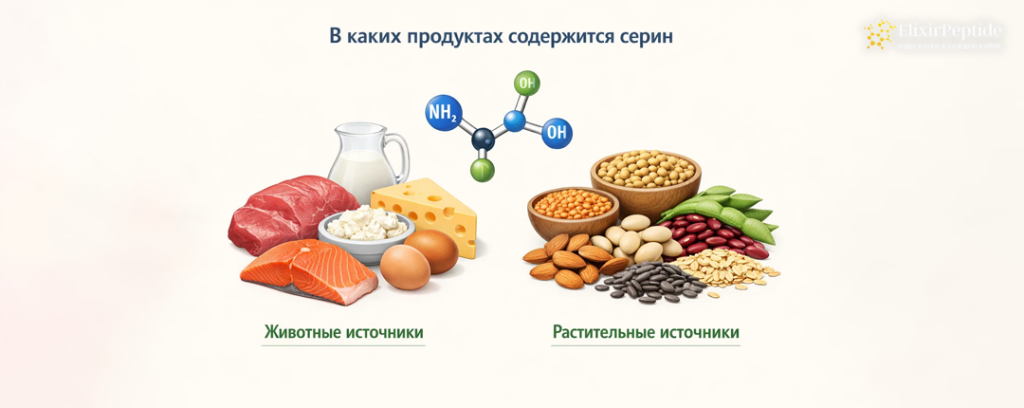 Серин в продуктах питания- животные и растительные источники.png