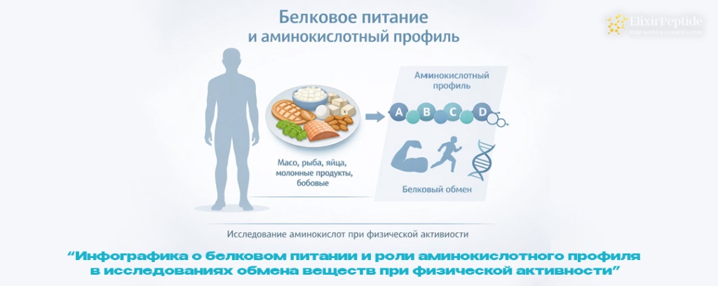 Инфографика о белковом питании и роли аминокислотного профиля в исследованиях обмена веществ при физической активности.jpg